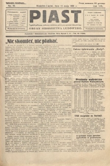 Piast : tygodnik polityczny, społeczny, oświatowy, poświęcony sprawom ludu polskiego : Naczelny organ Polskiego Stronnictwa Ludowego. 1931, nr 19