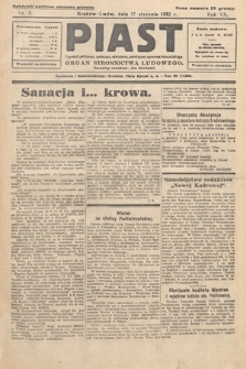 Piast : tygodnik polityczny, społeczny, oświatowy, poświęcony sprawom ludu polskiego : Naczelny organ Polskiego Stronnictwa Ludowego. 1932, nr 3