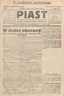 Piast : tygodnik polityczny, społeczny, oświatowy, poświęcony sprawom ludu polskiego : Naczelny organ Polskiego Stronnictwa Ludowego. 1932, nr 21