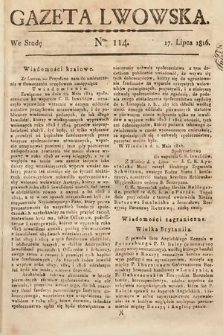 Gazeta Lwowska. 1816, nr 114