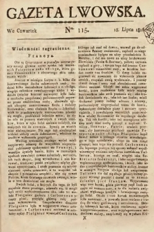 Gazeta Lwowska. 1816, nr 115