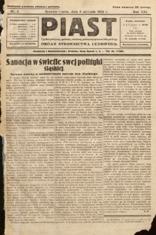 Piast : tygodnik polityczny, społeczny, oświatowy, poświęcony sprawom ludu polskiego : Naczelny organ Polskiego Stronnictwa Ludowego. 1933, nr 2