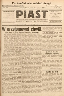 Piast : tygodnik polityczny, społeczny, oświatowy, poświęcony sprawom ludu polskiego : Naczelny organ Polskiego Stronnictwa Ludowego. 1933, nr 36