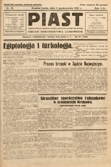 Piast : tygodnik polityczny, społeczny, oświatowy, poświęcony sprawom ludu polskiego : Naczelny organ Polskiego Stronnictwa Ludowego. 1933, nr 41