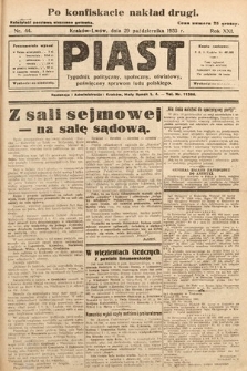 Piast : tygodnik polityczny, społeczny, oświatowy, poświęcony sprawom ludu polskiego. 1933, nr 44