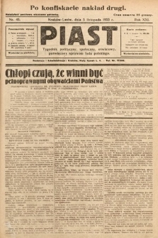 Piast : tygodnik polityczny, społeczny, oświatowy, poświęcony sprawom ludu polskiego. 1933, nr 45