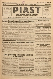 Piast : pismo polityczne, społeczne, oświatowe, poświęcone sprawom ludu polskiego. 1934, nr 2