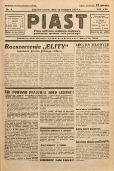 Piast : pismo polityczne, społeczne, oświatowe, poświęcone sprawom ludu polskiego. 1934, nr 4