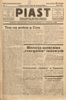 Piast : pismo polityczne, społeczne, oświatowe, poświęcone sprawom ludu polskiego. 1934, nr 7