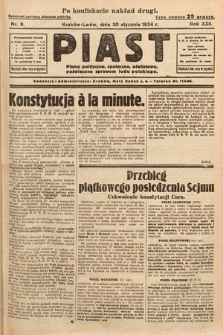 Piast : pismo polityczne, społeczne, oświatowe, poświęcone sprawom ludu polskiego. 1934, nr 8