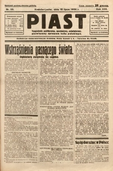 Piast : tygodnik polityczny, społeczny, oświatowy, poświęcony sprawom ludu polskiego. 1934, nr 35