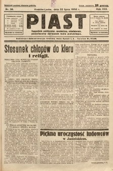 Piast : tygodnik polityczny, społeczny, oświatowy, poświęcony sprawom ludu polskiego. 1934, nr 36