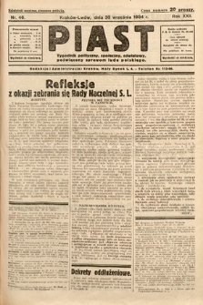 Piast : tygodnik polityczny, społeczny, oświatowy, poświęcony sprawom ludu polskiego. 1934, nr 46