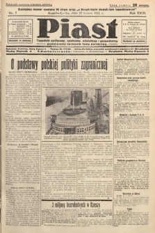 Piast : pismo polityczne, społeczne, oświatowe, poświęcone sprawom ludu polskiego. 1935, nr 7