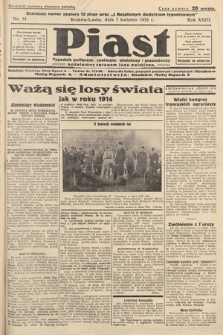 Piast : pismo polityczne, społeczne, oświatowe, poświęcone sprawom ludu polskiego. 1935, nr 14