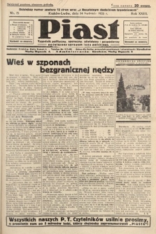 Piast : pismo polityczne, społeczne, oświatowe, poświęcone sprawom ludu polskiego. 1935, nr 15