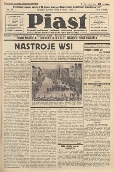 Piast : pismo polityczne, społeczne, oświatowe, poświęcone sprawom ludu polskiego. 1935, nr 18