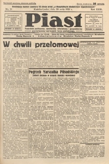 Piast : pismo polityczne, społeczne, oświatowe, poświęcone sprawom ludu polskiego. 1935, nr 21