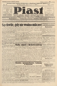 Piast : pismo polityczne, społeczne, oświatowe, poświęcone sprawom ludu polskiego. 1935, nr 23