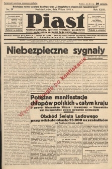 Piast : pismo polityczne, społeczne, oświatowe, poświęcone sprawom ludu polskiego. 1935, nr 28