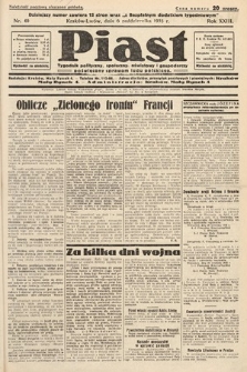 Piast : pismo polityczne, społeczne, oświatowe, poświęcone sprawom ludu polskiego. 1935, nr 40