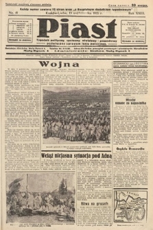 Piast : pismo polityczne, społeczne, oświatowe, poświęcone sprawom ludu polskiego. 1935, nr 41