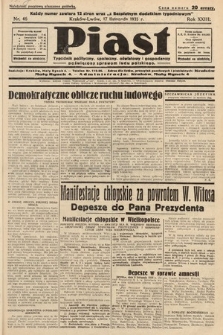 Piast : pismo polityczne, społeczne, oświatowe, poświęcone sprawom ludu polskiego. 1935, nr 46