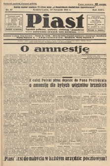 Piast : pismo polityczne, społeczne, oświatowe, poświęcone sprawom ludu polskiego. 1935, nr 47