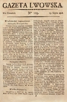 Gazeta Lwowska. 1816, nr 119