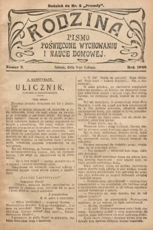 Rodzina : pismo poświęcone wychowaniu i nauce domowej. 1908, nr 3