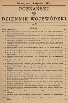Poznański Dziennik Wojewódzki. 1948, nr 2