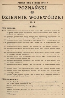 Poznański Dziennik Wojewódzki. 1948, nr 3