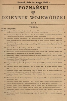 Poznański Dziennik Wojewódzki. 1948, nr 4
