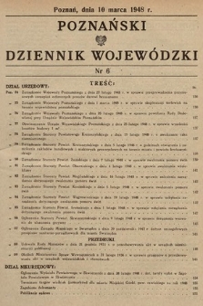 Poznański Dziennik Wojewódzki. 1948, nr 6