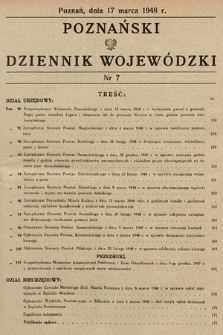Poznański Dziennik Wojewódzki. 1948, nr 7