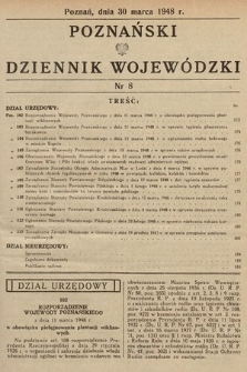 Poznański Dziennik Wojewódzki. 1948, nr 8