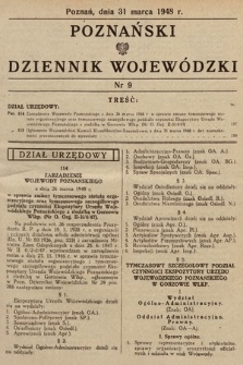 Poznański Dziennik Wojewódzki. 1948, nr 9