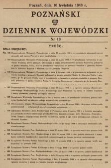 Poznański Dziennik Wojewódzki. 1948, nr 10
