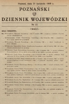 Poznański Dziennik Wojewódzki. 1948, nr 11