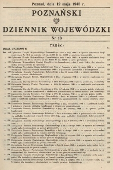 Poznański Dziennik Wojewódzki. 1948, nr 13
