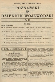 Poznański Dziennik Wojewódzki. 1948, nr 16