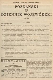 Poznański Dziennik Wojewódzki. 1948, nr 18