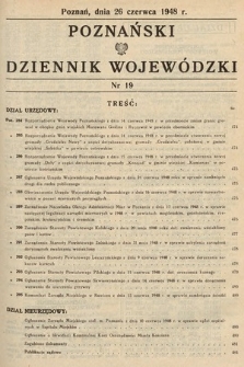 Poznański Dziennik Wojewódzki. 1948, nr 19