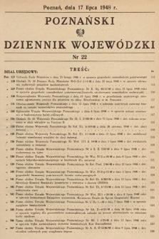 Poznański Dziennik Wojewódzki. 1948, nr 22