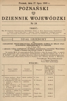 Poznański Dziennik Wojewódzki. 1948, nr 24