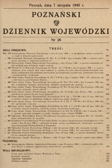 Poznański Dziennik Wojewódzki. 1948, nr 26