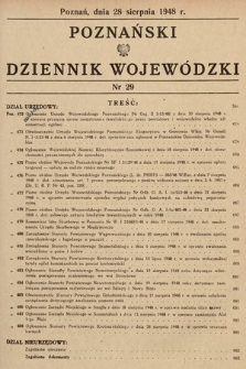 Poznański Dziennik Wojewódzki. 1948, nr 29