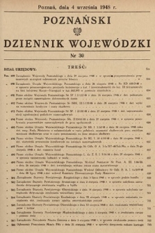 Poznański Dziennik Wojewódzki. 1948, nr 30