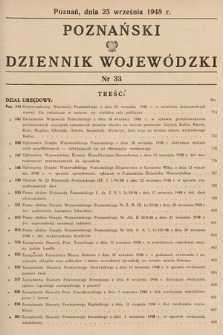 Poznański Dziennik Wojewódzki. 1948, nr 33