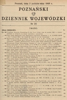 Poznański Dziennik Wojewódzki. 1948, nr 34